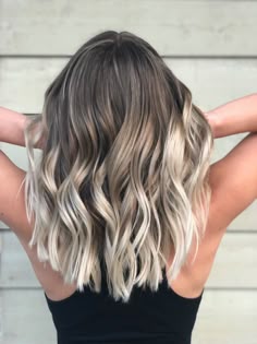 balayage gris brune