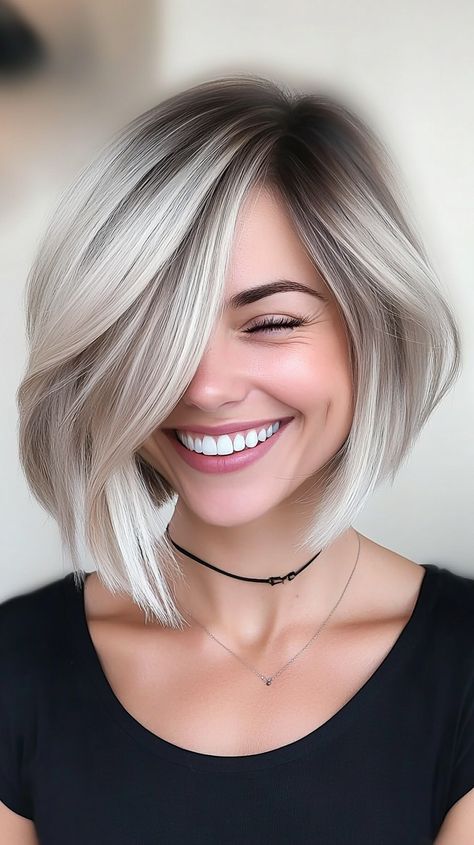 balayage gris brune