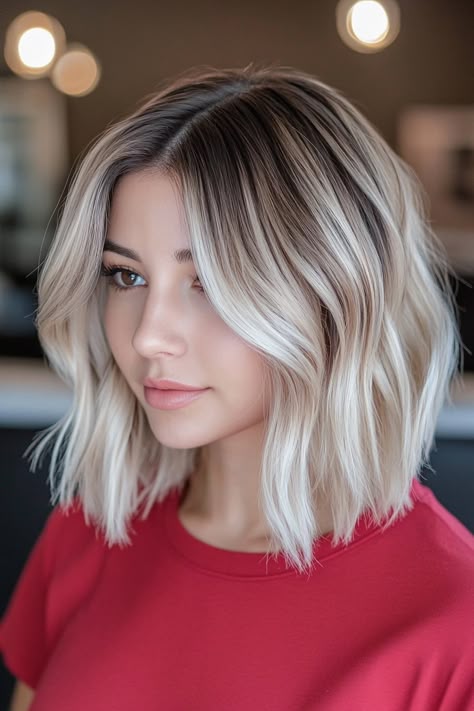 balayage gris brune