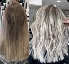 balayage gris brune