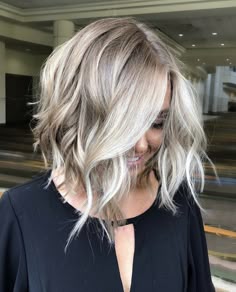 balayage gris brune
