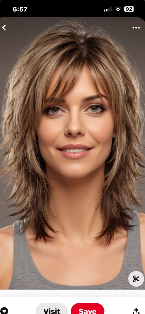 cheveux longs dégradés effilés