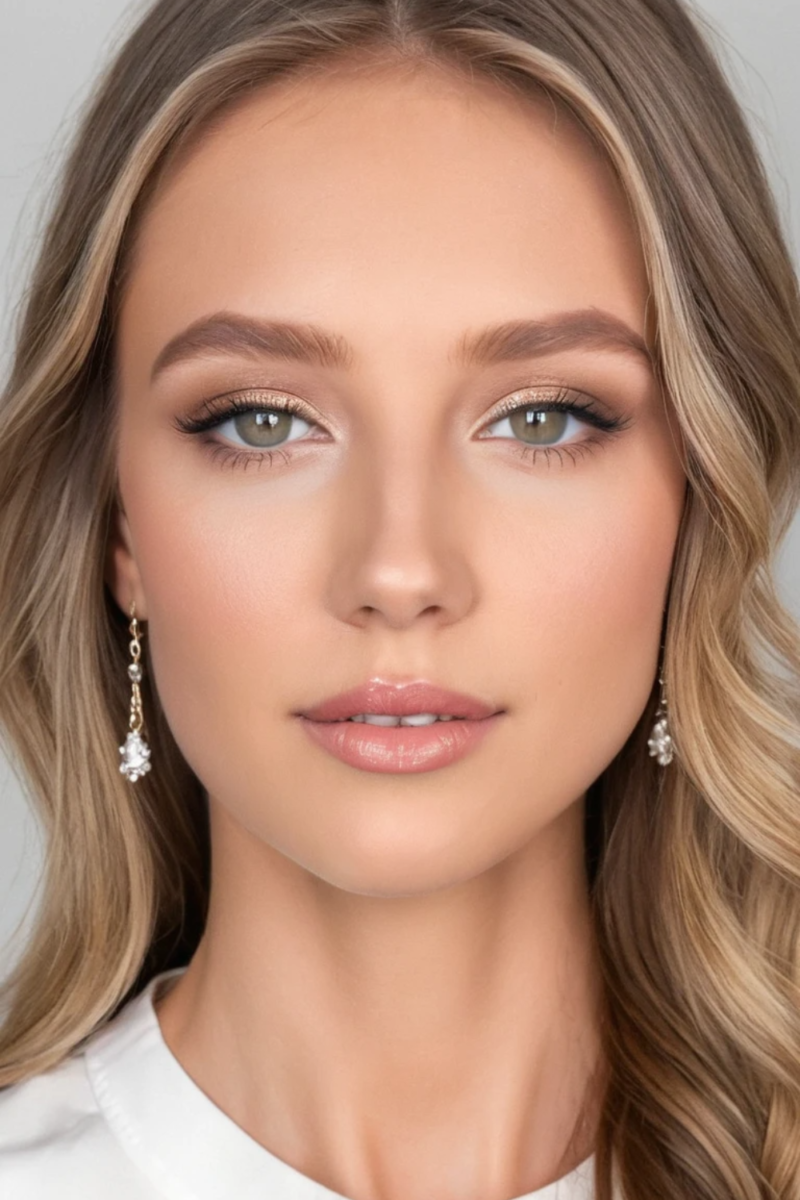 Beauté blonde yeux bleus