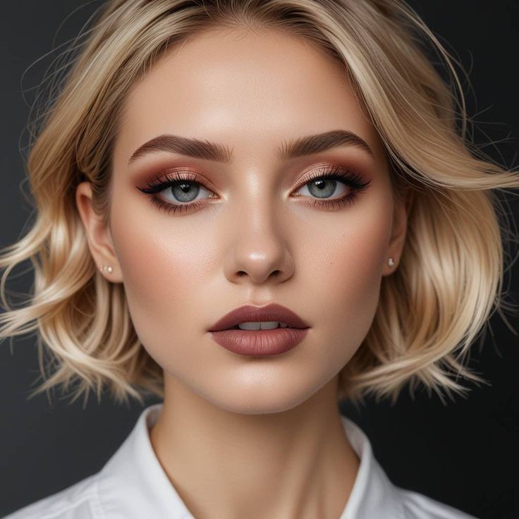 Maquillage blonde yeux bleus