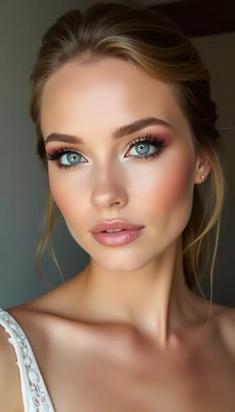 Beauté blonde yeux bleus