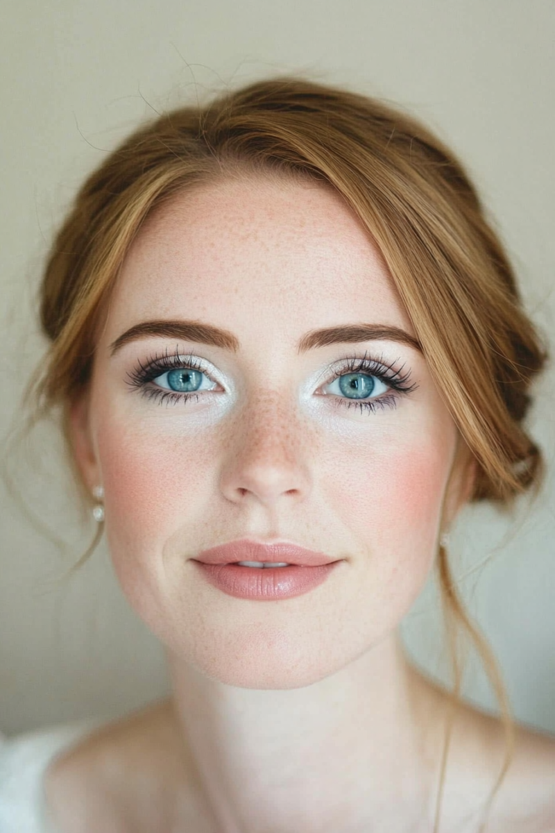 Beauté blonde yeux bleus