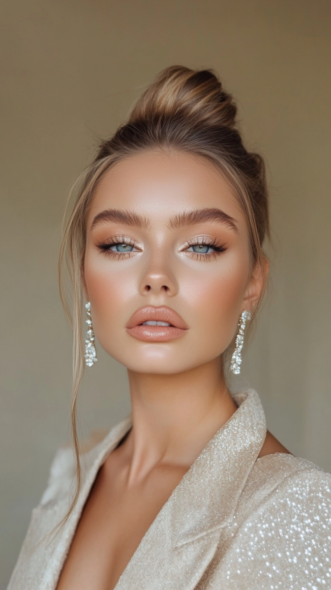 Beauté blonde yeux bleus