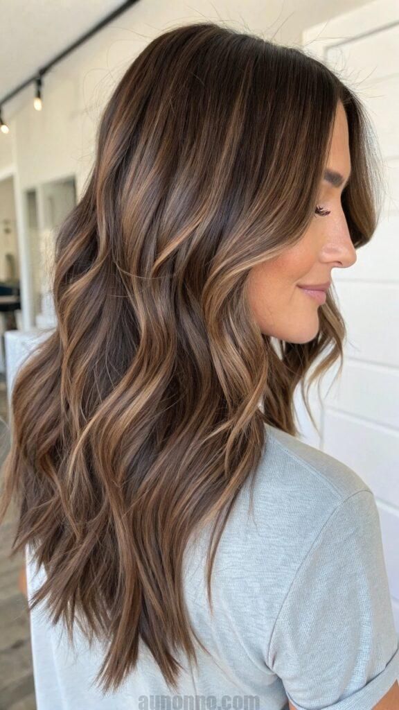 Cheveux châtain balayage
