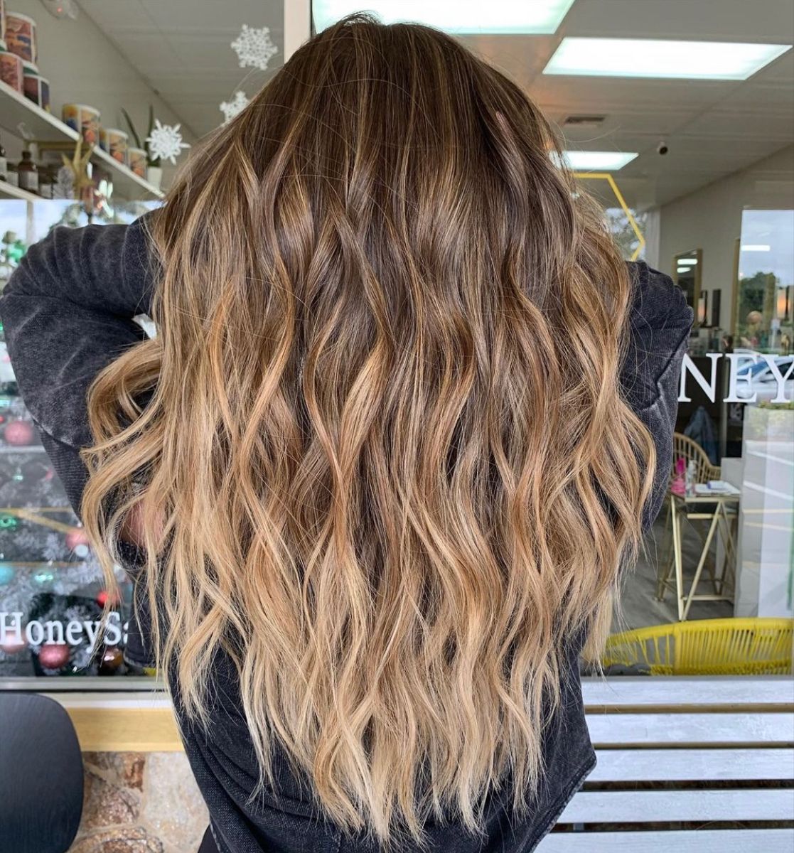 Cheveux châtain balayage