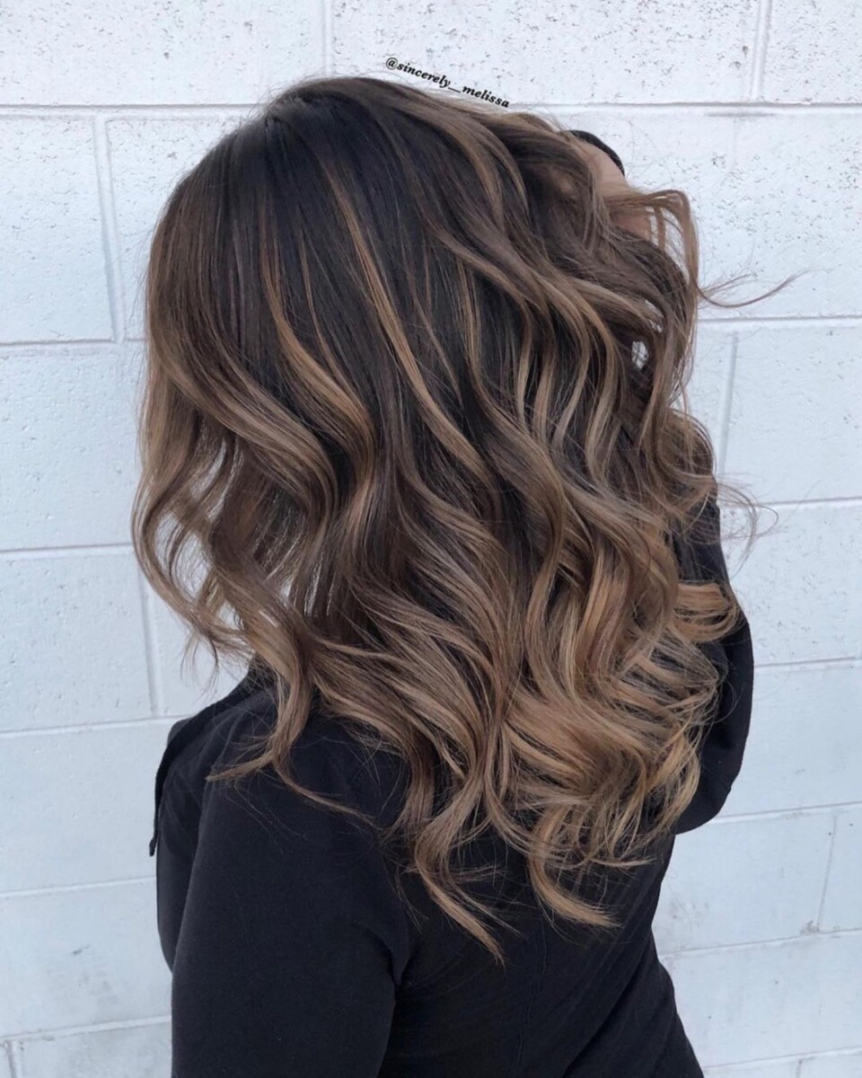 Cheveux châtain balayage