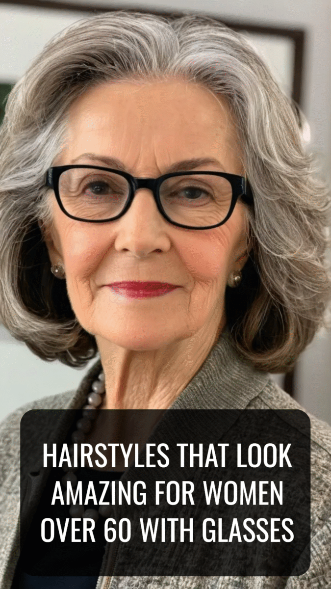 style coiffure lunettes 60 ans