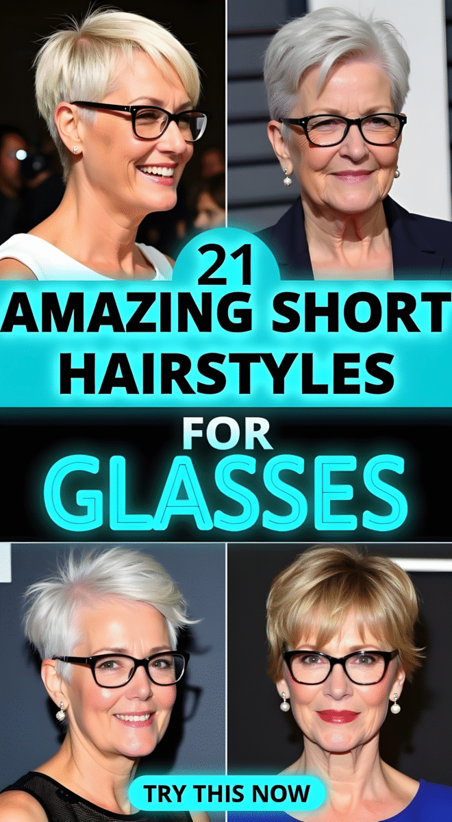 style coiffure lunettes 60 ans