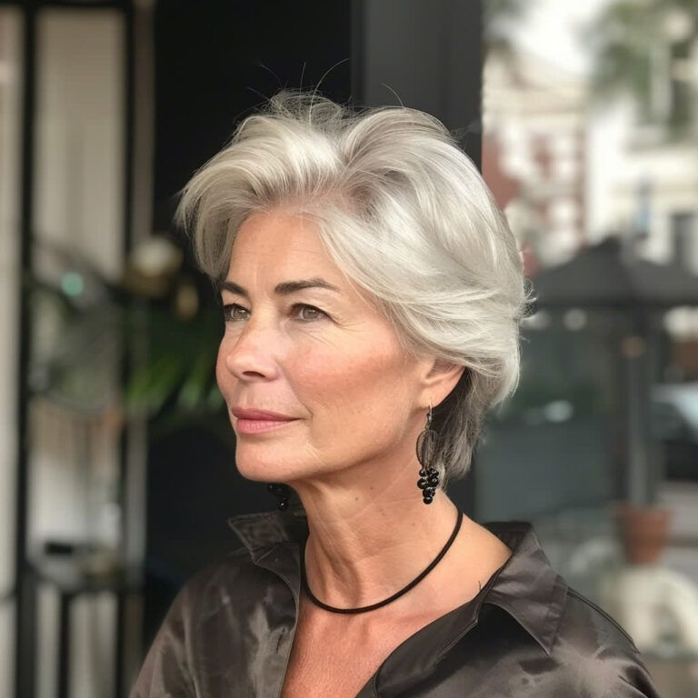 Carré dégradé 60 ans élégant