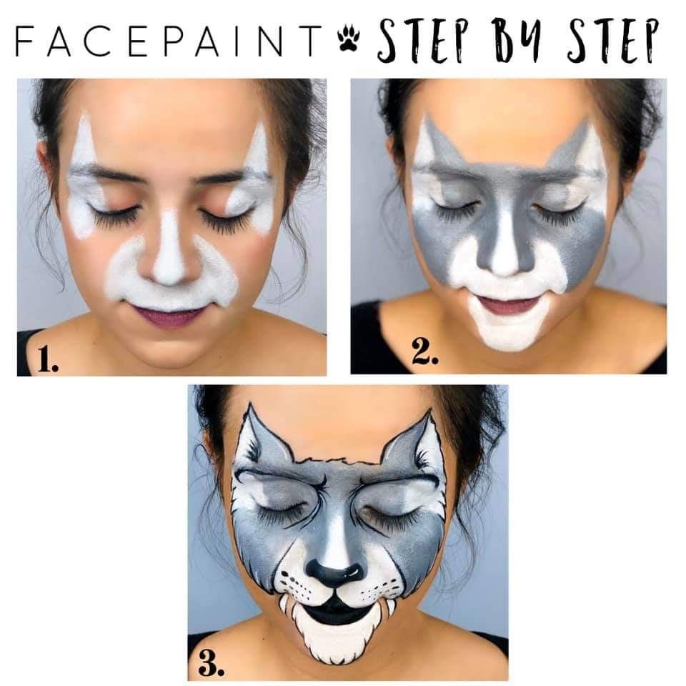 Maquillage loup rapide enfant