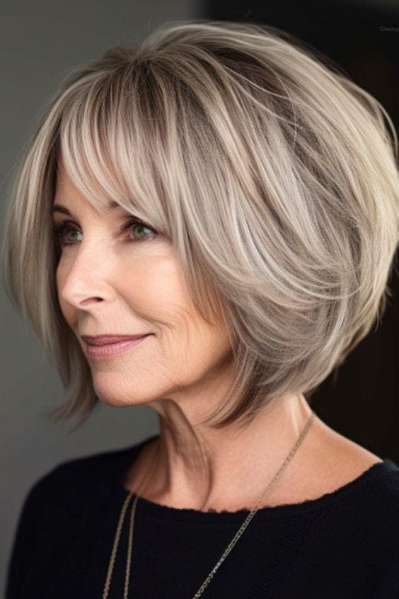 Carré dégradé moderne 60 ans