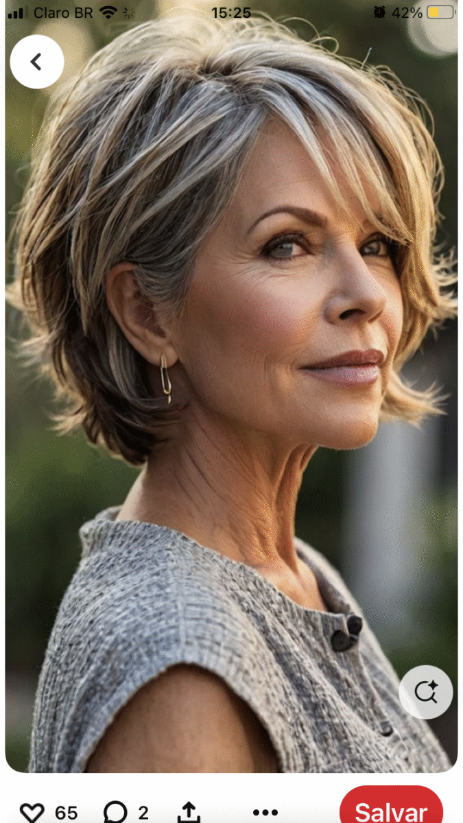 Carré dégradé 60 ans élégant