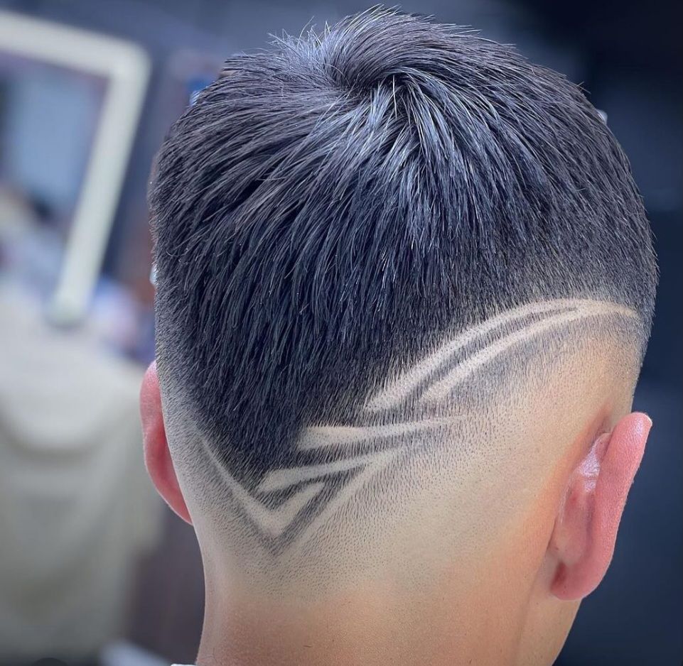 Trait cheveux homme design