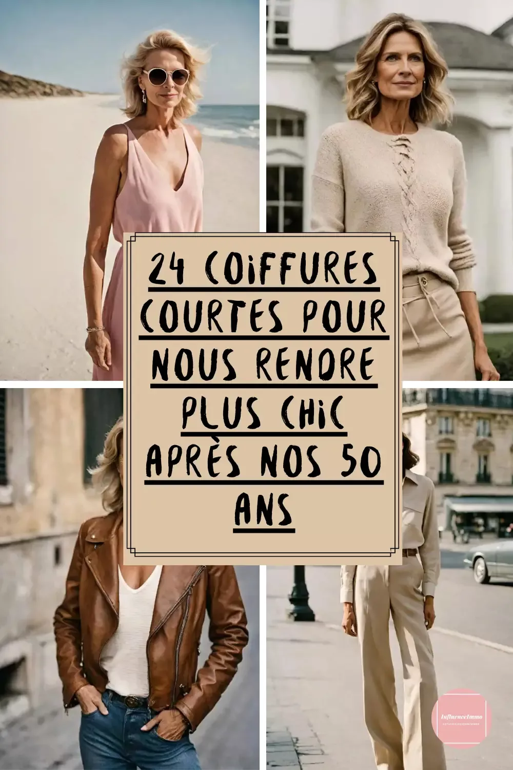 Coupe courte élégante 50 ans