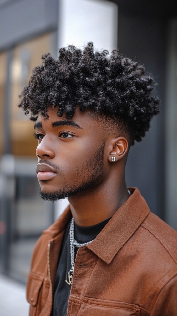 Coupe afro homme tendance