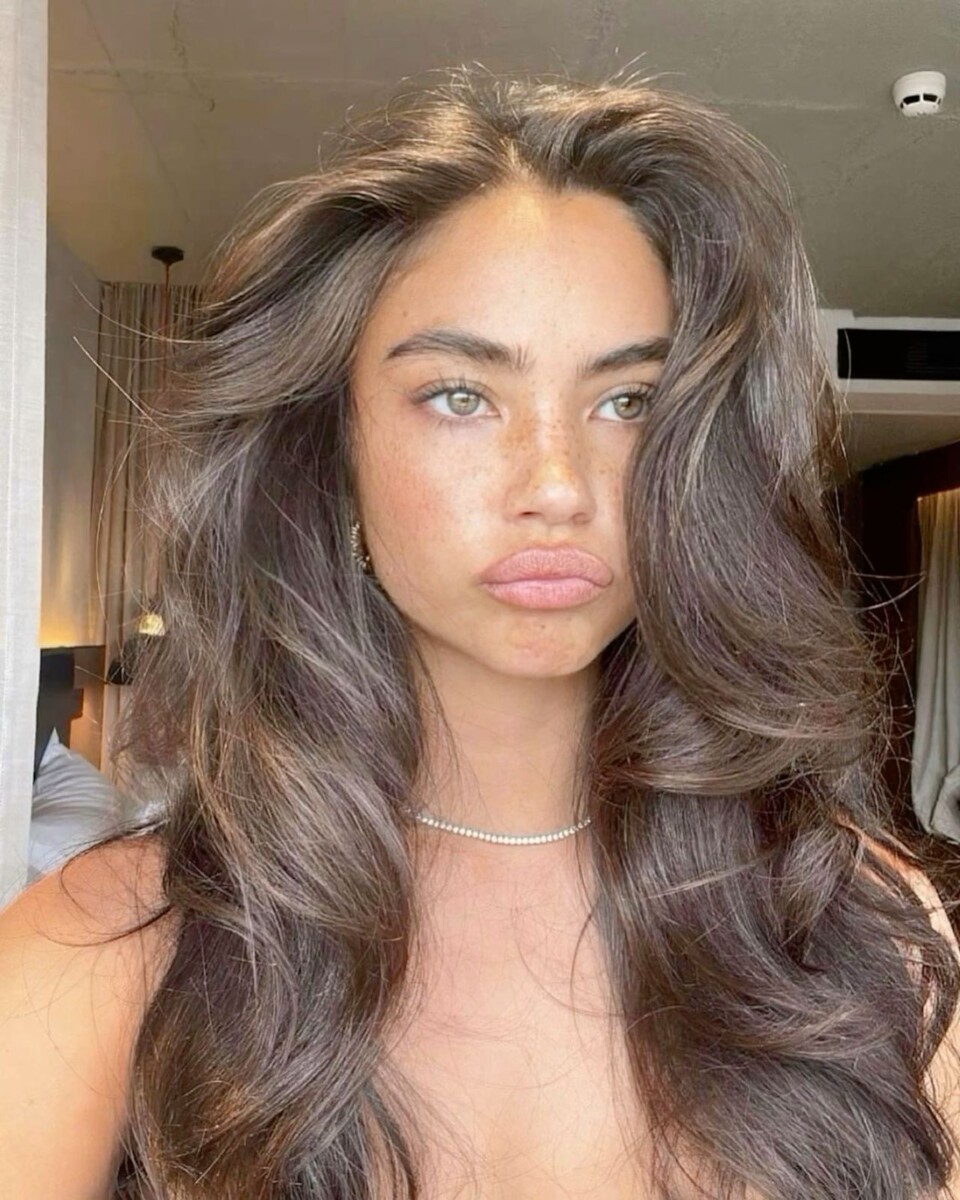 Teinte brun cendré cheveux