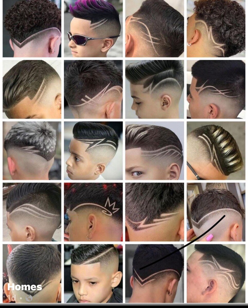 Trait cheveux homme design