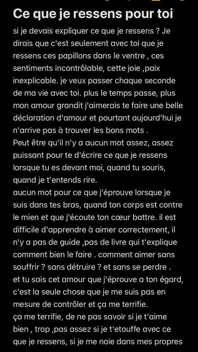 Message ex petit ami