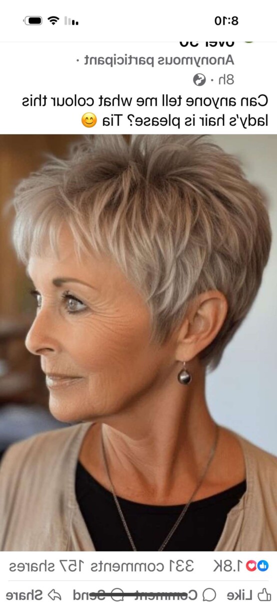 Coupe courte effilée femme 60 ans
