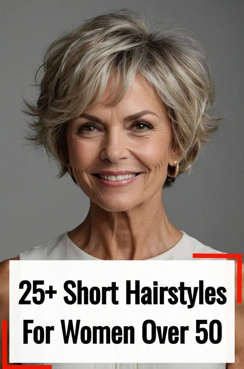 Coupe courte élégante 50 ans