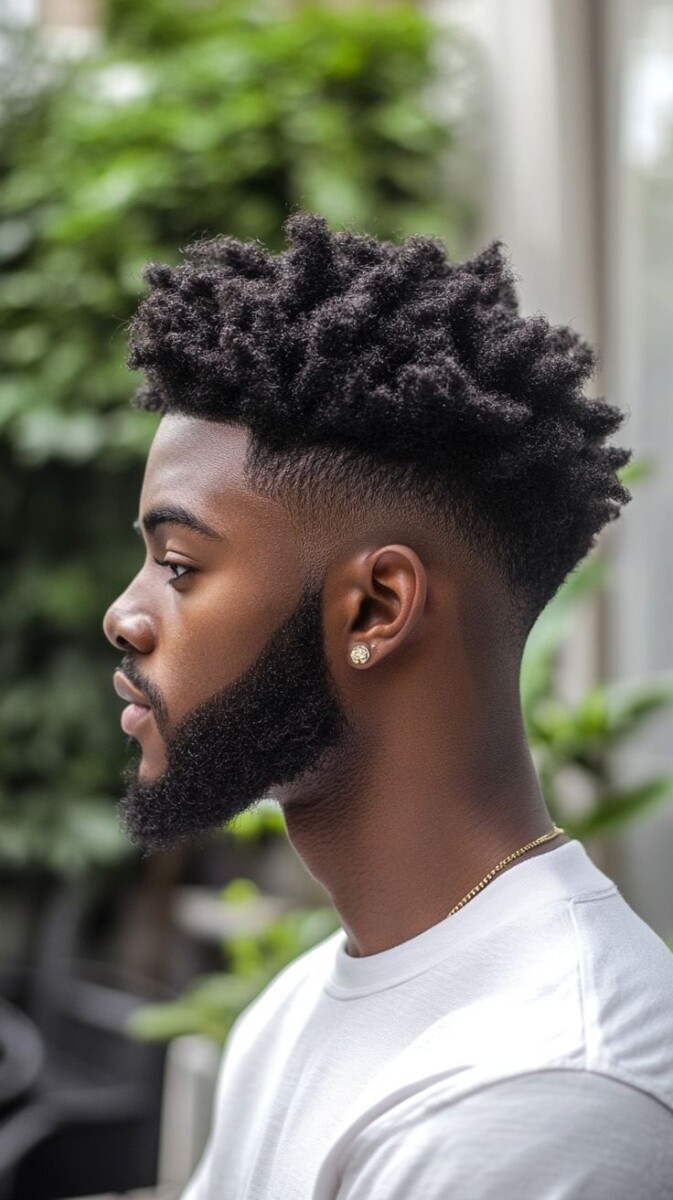 Coupe afro homme tendance