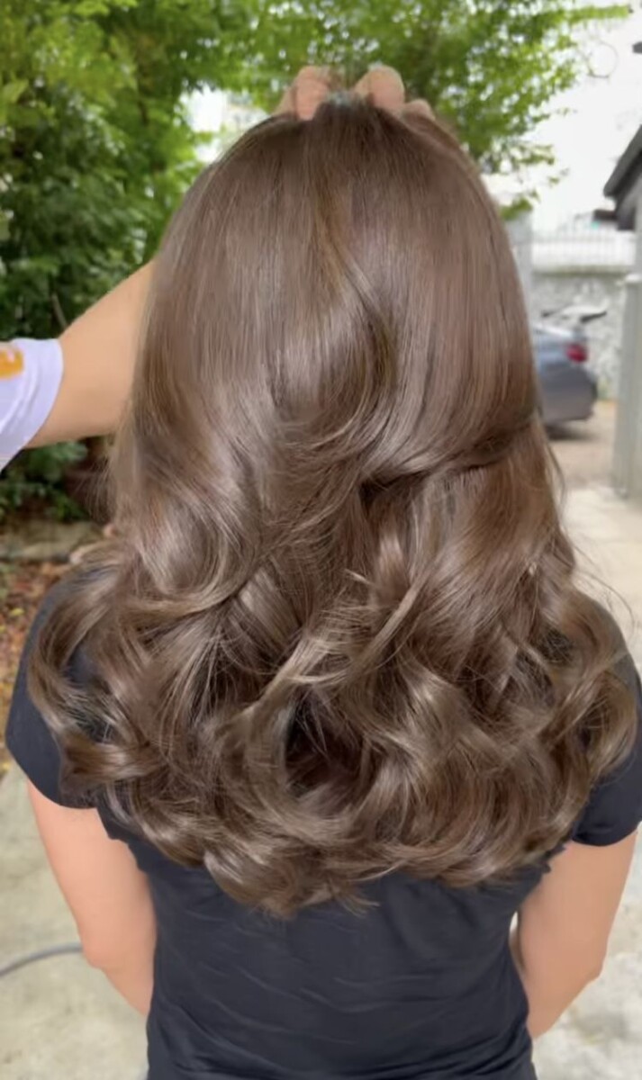 Cheveux brun cendré reflets