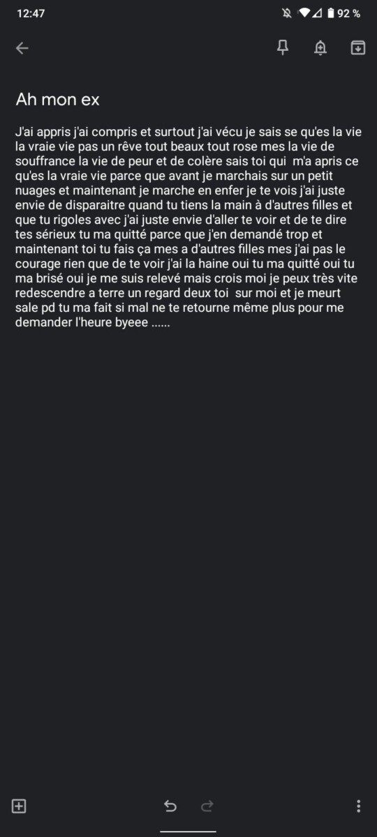 Message de mon ex psychologie