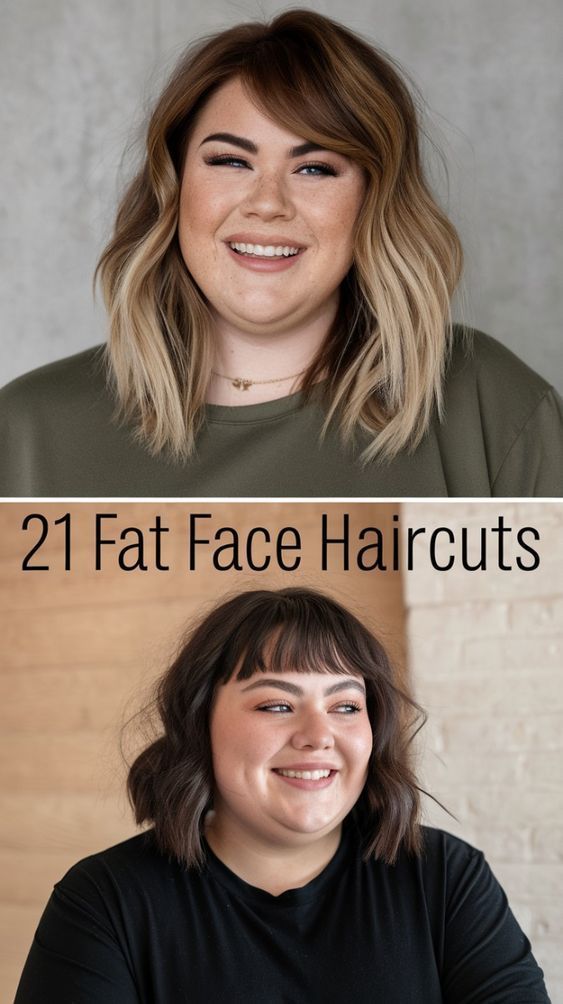 Coiffure visage rond femme