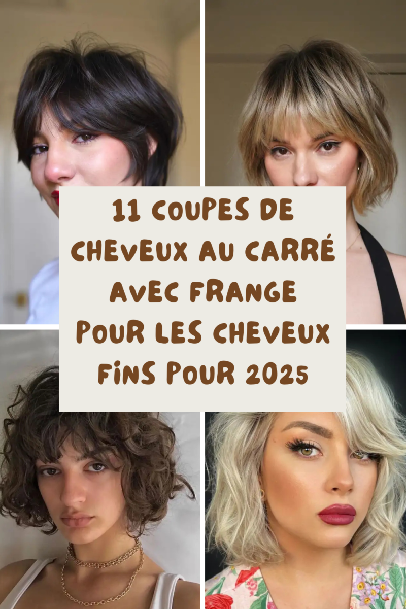 Carré frange rideau stylé