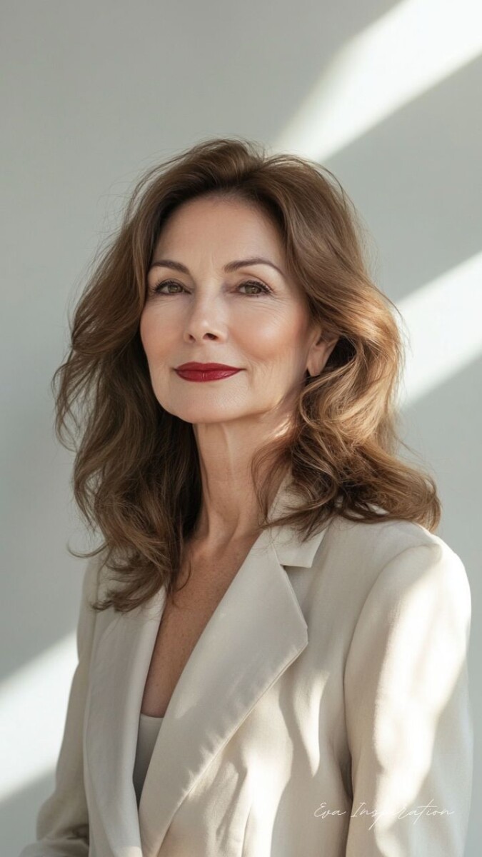 Coiffure moderne femme 60 ans