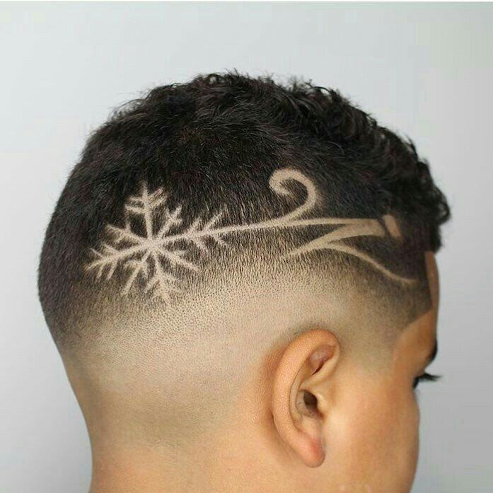 Motif trait cheveux homme