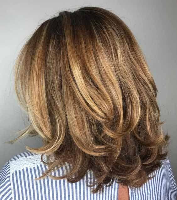 Coupe dégradée effilée 50 ans