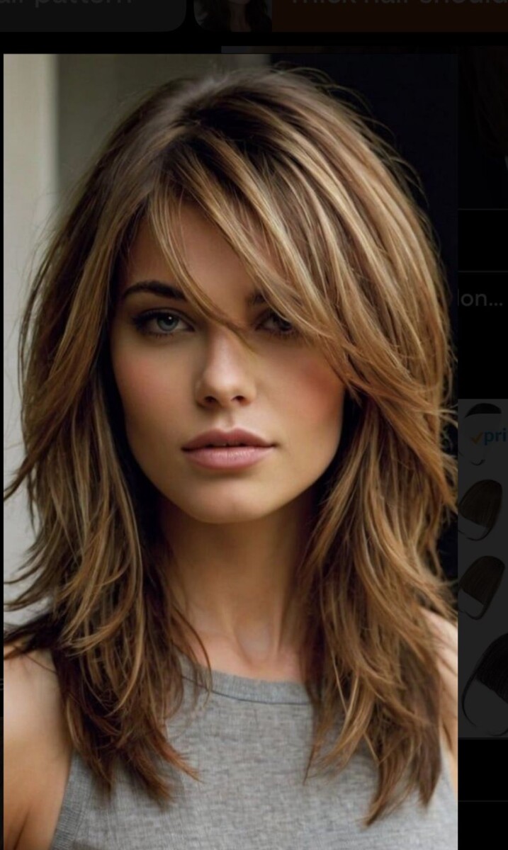 Dégradé effilé frange moderne