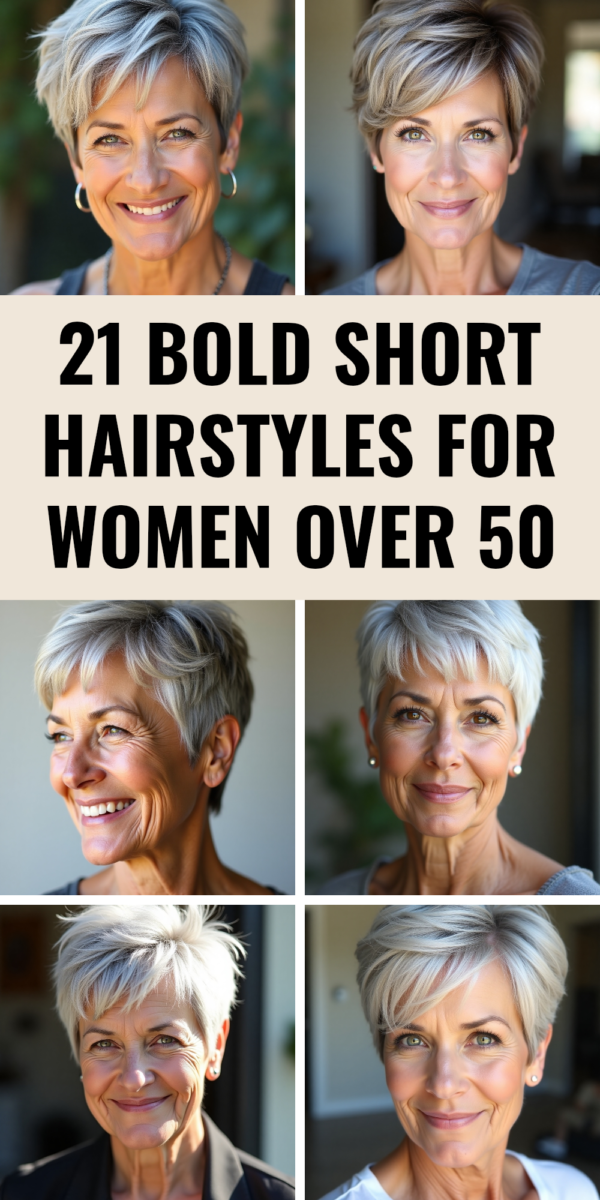 Coupe courte élégante 50 ans