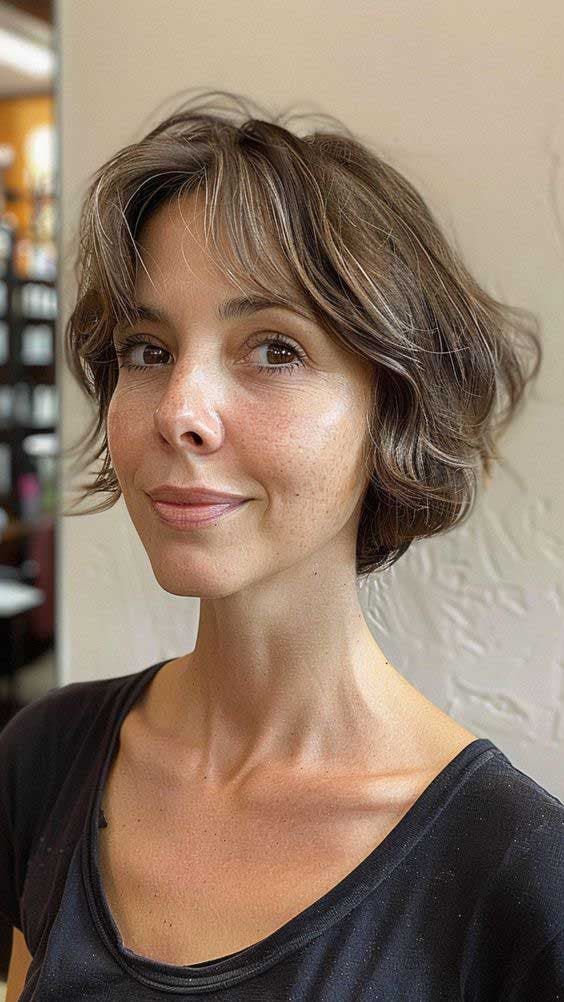 Carré court femme mûre