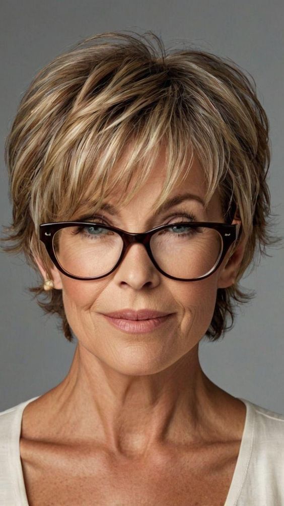 Coupe courte effilée 60 ans