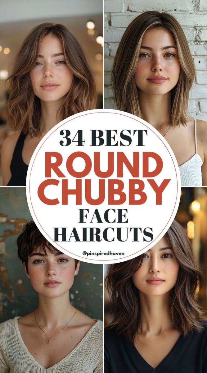 Coiffure visage rond femme