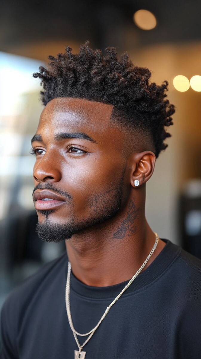 Coupe afro homme tendance